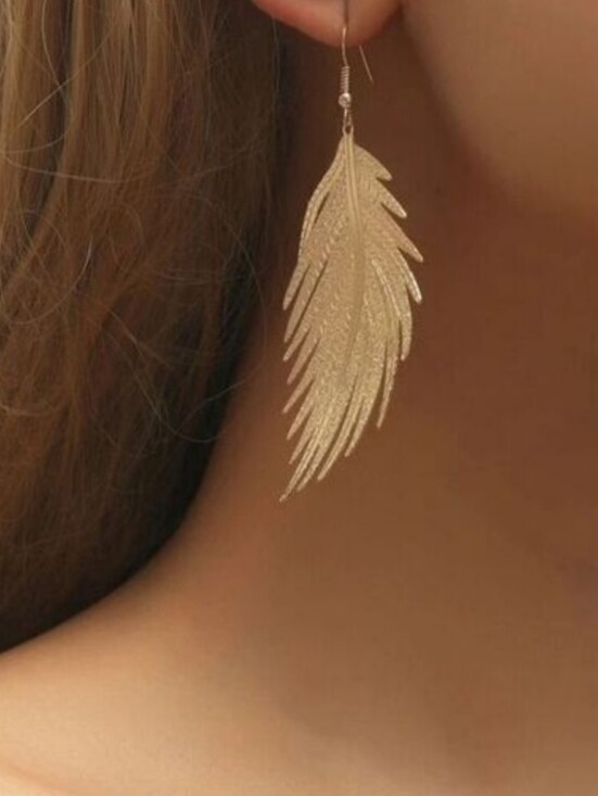 SHEIN Jewelry - Shein Gold Leaf Earrings